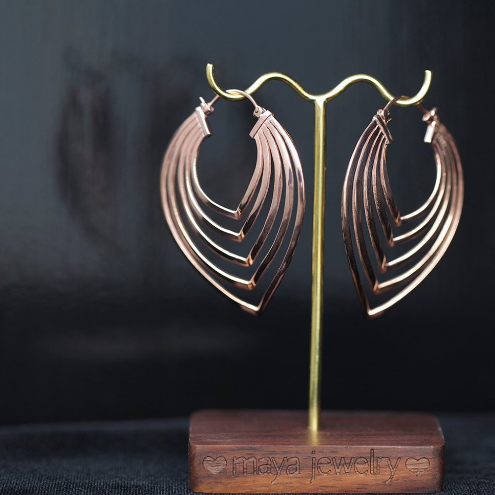 Maya Shapeshifter Earrings in Rose Gold